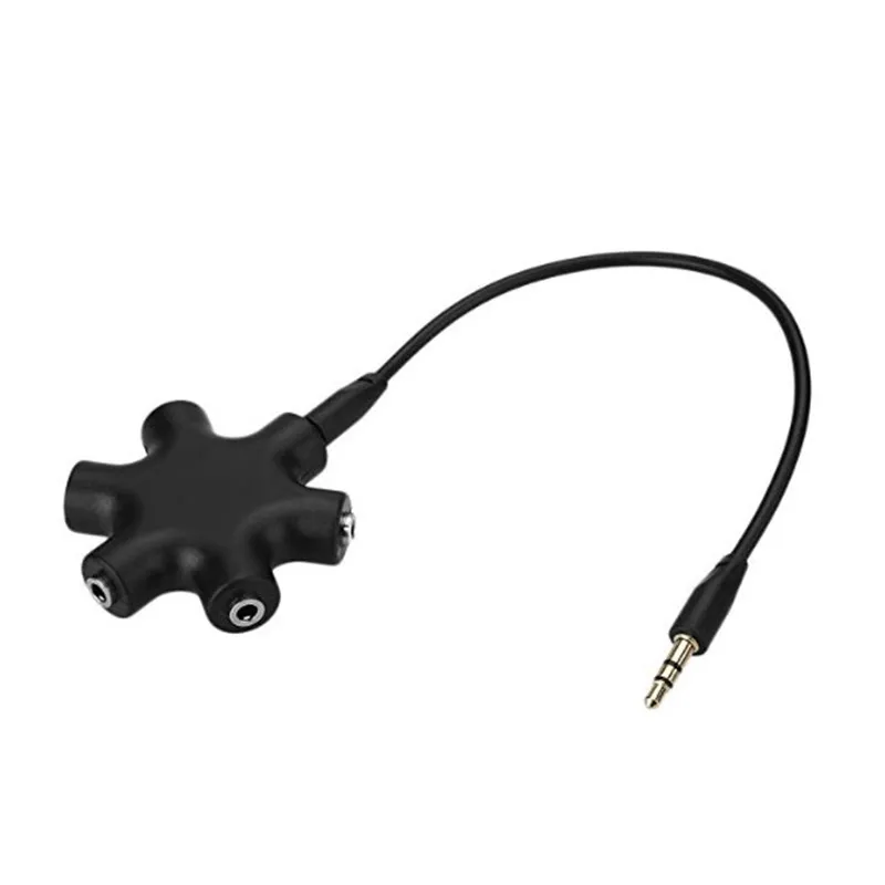 KEITHNICO 3 5 мм Джек 6 Way Multi Port Hub Aux Разветвитель для наушников полезный аудио кабель