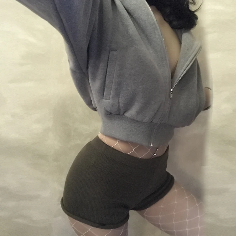 Вязаные Шорты Essential Type удобные эластичные облегающие шорты очень