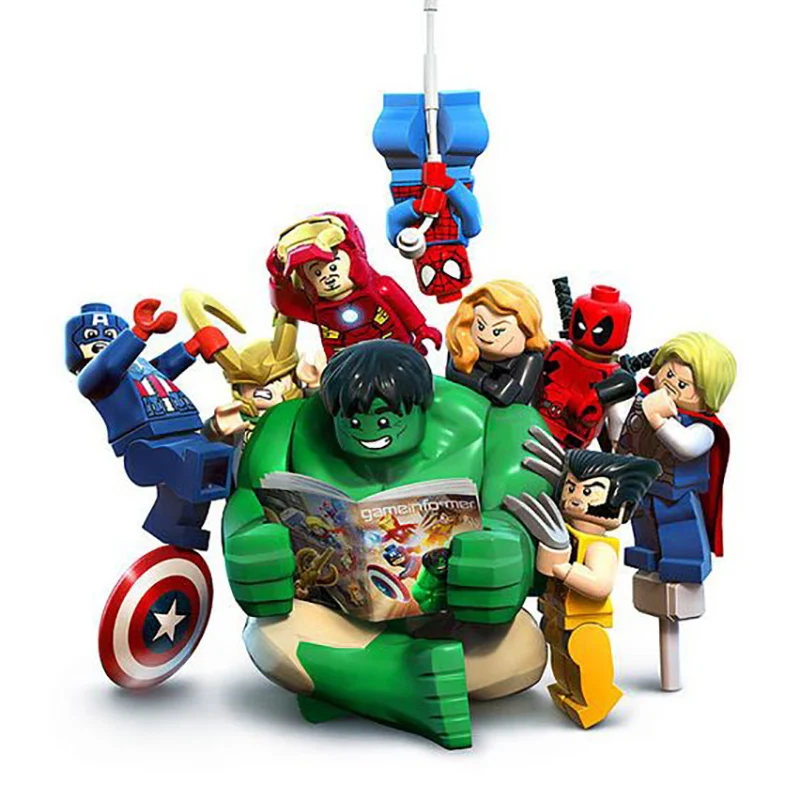 LegoINGly Мстители 4 Final Wars Супергерои Халк танос Капитан Marvel Человек-паук Фигурки
