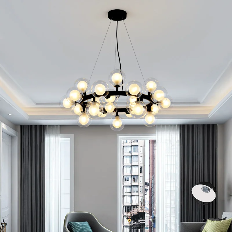 Светодиодная Современная черная люстра новинка Lustre Lamparas лампа|wall sconce|light wall