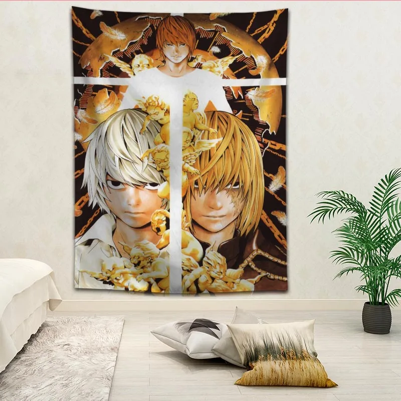 

Hot Selling Custom Death Note Wall Tapestry Home Decorations Wall Hanging Tapestries For Living Room Bedroom More size