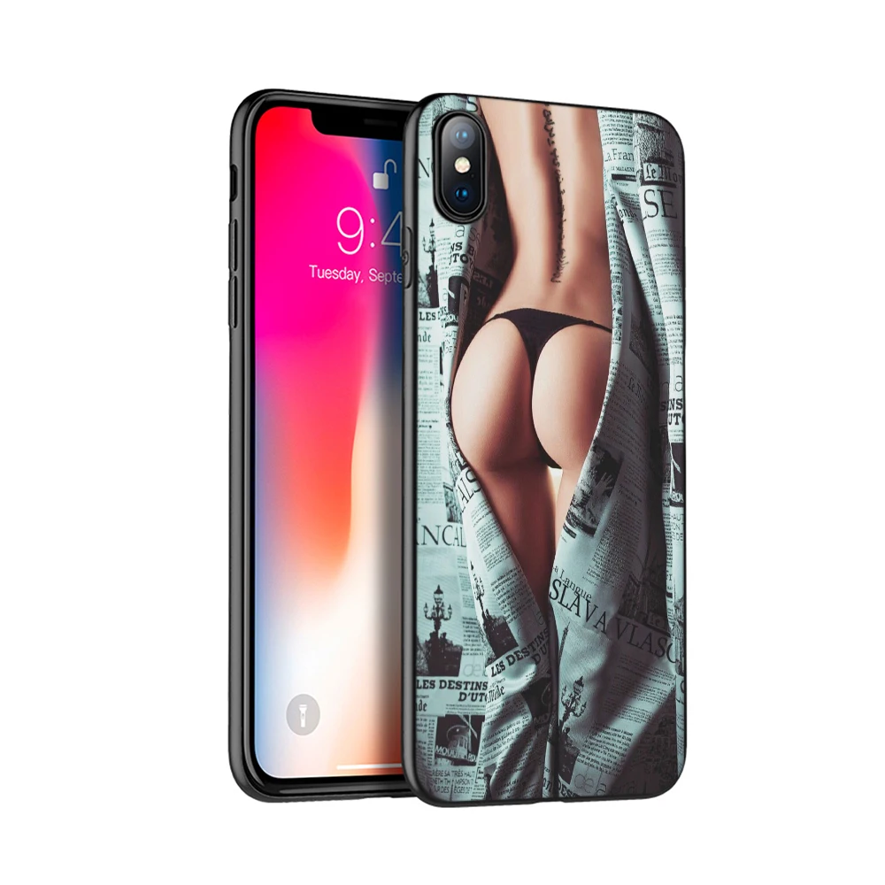 Black tpu case for iphone 5 5s SE 2020 6 6s 7 8 plus x 10 cover XR XS 11 pro MAX Sexy Body Girls Design Painted | Мобильные телефоны