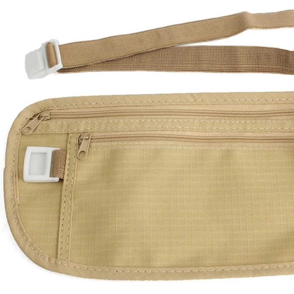 

SFG HOUSE Cloth Travel Pouch Hidden Wallet Passport Money Waist Belt Bag Slim Secret Security Useful Travel Bag
