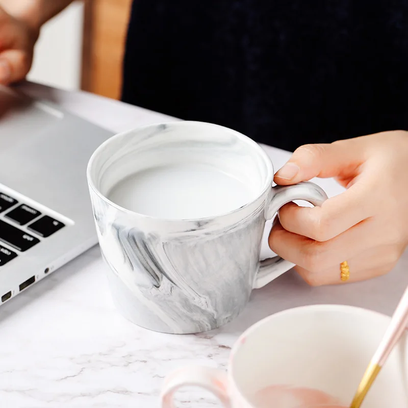 Креативная мраморная керамическая кружка простой подарок для влюбленных на