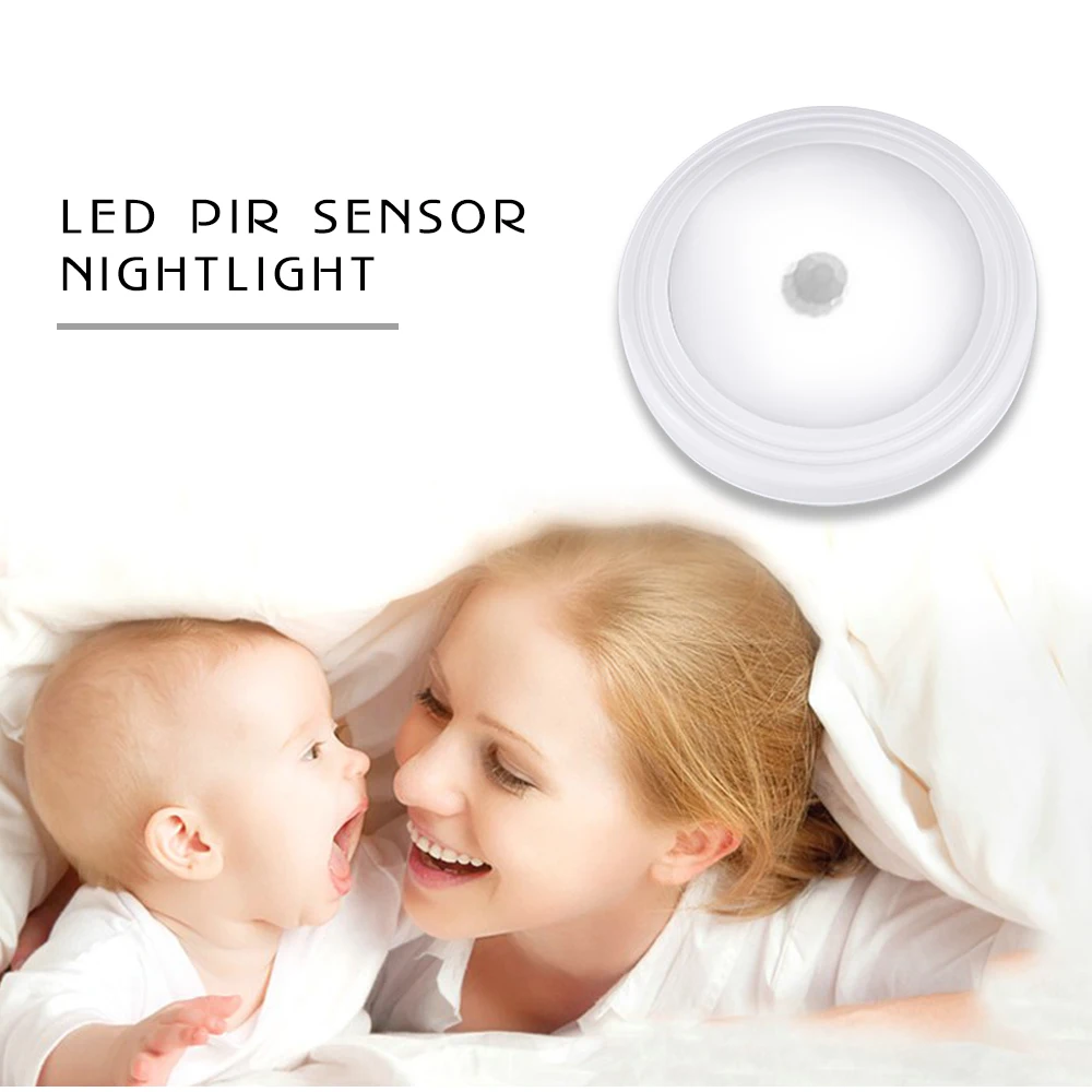 

PIR Motion Sensor LED Night Light 3W 200 Lumen AAA Battery Powered Magnetic Cordless LED Cabinet Lamp Easy Install