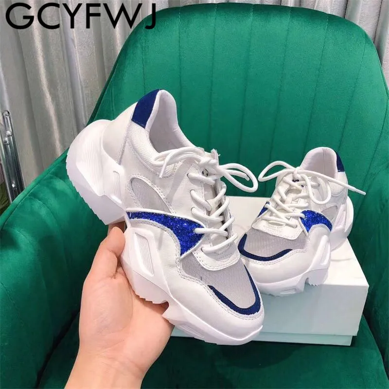 GCYFWJ/2019 г. женская обувь кожаные кроссовки с сетчатой дышащей подошвой женские
