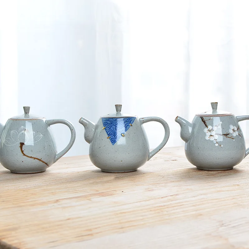 

Чайный набор кунг-фу, чайный чайник ручной работы, Набор чашек 250 мл, керамика, китайская чайная церемония, подарок