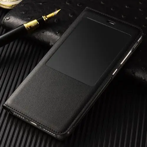 Глобальная версия Xiaomi Redmi Note 4X чехол 5 дюйма с откидной крышкой и открытым окном из