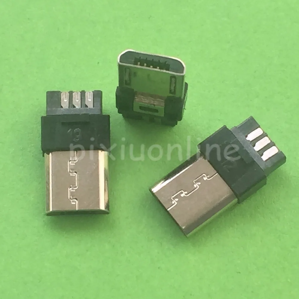 10 шт. G37Y Micro 5pin Штекерная вилка коннектор тип сварки для зарядки заднего вида