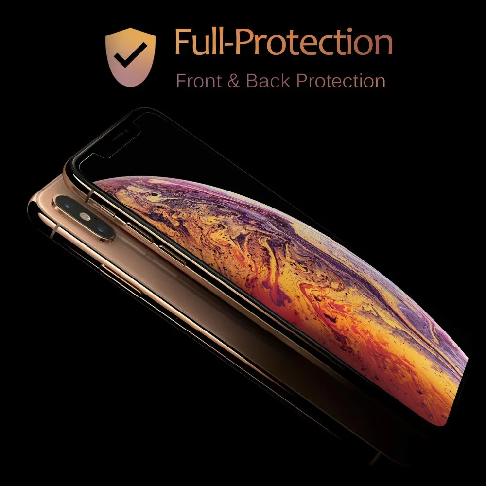 MaxGear HD Clear 9H Передняя Задняя закаленная стеклянная защита для экрана iPhone X XS Max XR 10 6S