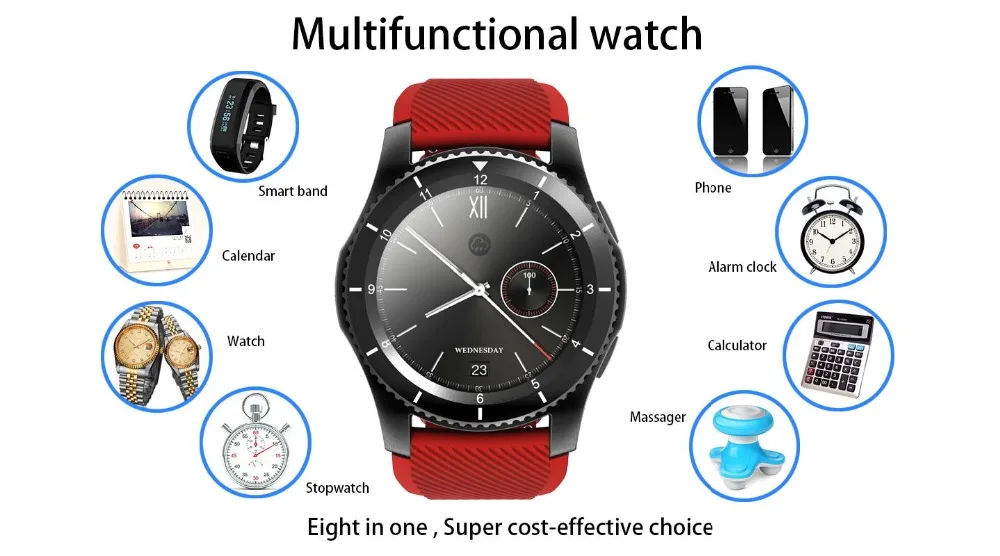 Kktick G8 Smartwatch телефон сообщение вызова здоровья Фитнес трекер дистанционного