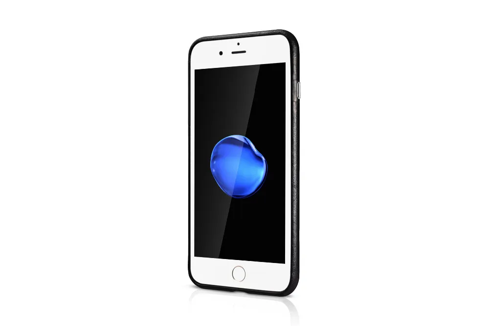 ICARER в деловом стиле, винтажная кожаная чехол для iPhone 7 Plus 5,", тонкие роскошные аксессуары, покрытие из вощеного масла, черный, коричневый, красный