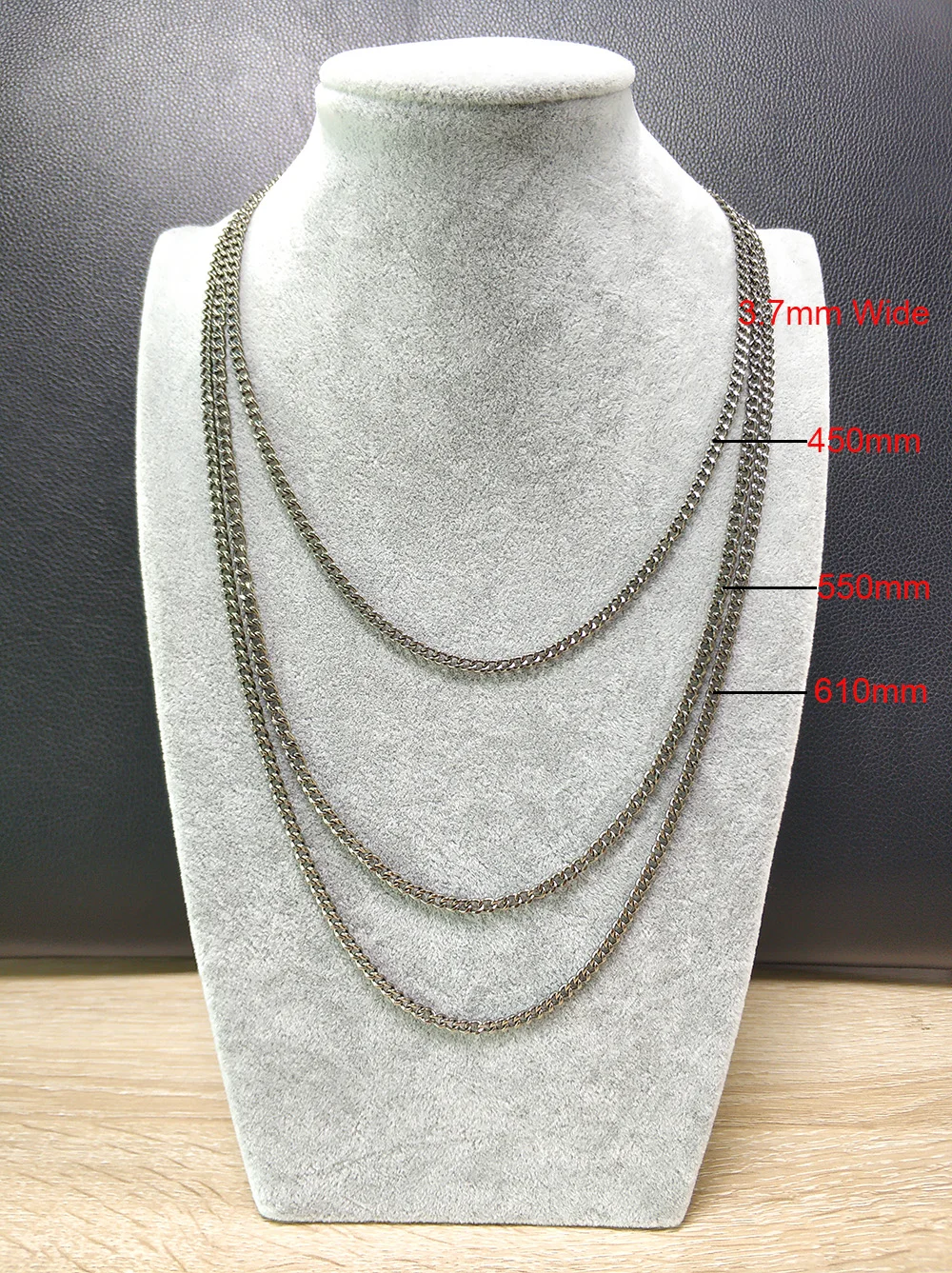 

Pure Titanium Curb Chain Necklace for Men Women Hypoallergenic Light Weight Choker Fashion Jewelry