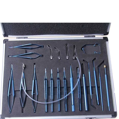 Titanium 21pcs 21 шт. титановый сплав глаз офтальмологический набор инструмент глаз микро Пинцет Ножницы иглы держатель Набор Хирургических Инструментов - Цвет: Titanium 21pcs