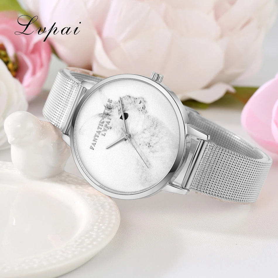 Lvpai Роскошные Мультфильм Кролик Циферблат Шаблон Кварцевые Часы Женщины Мода