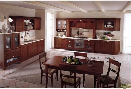 

modular solid wood kitchen cabinets(LH-SW034)