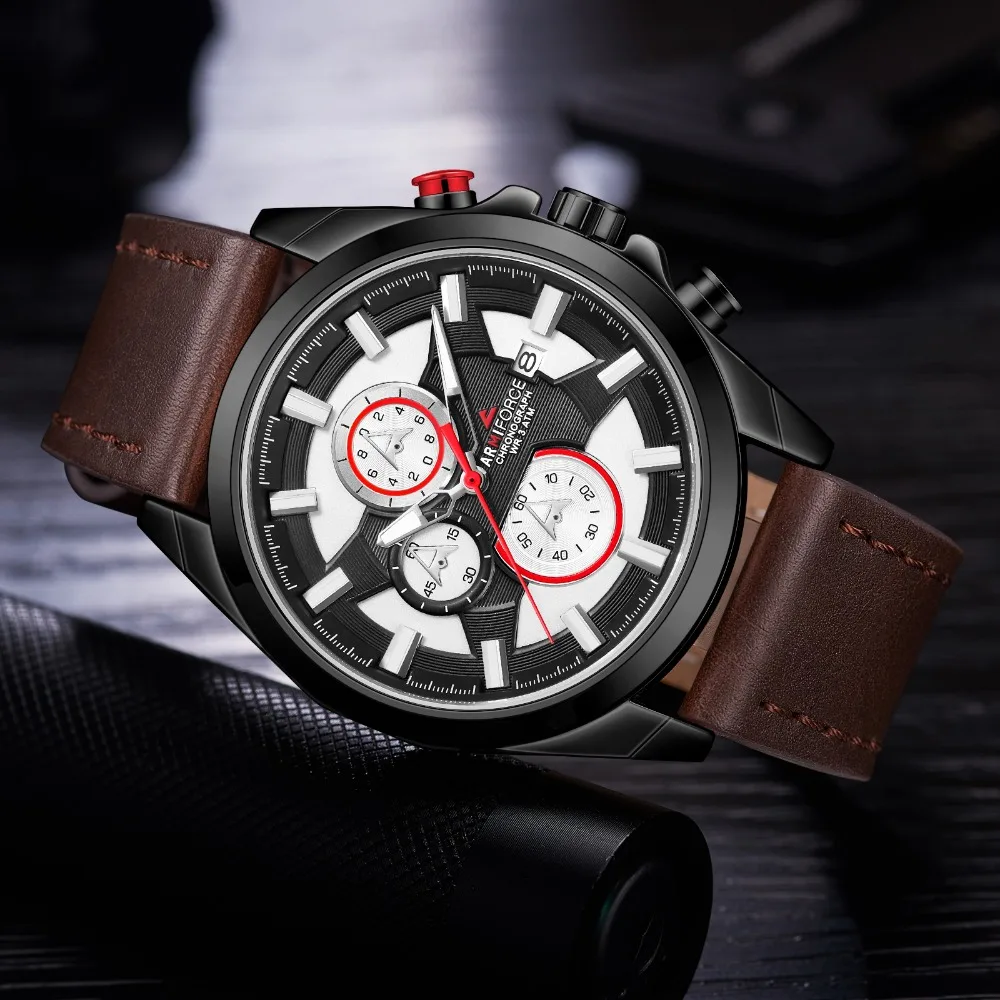 ARMIFORCE военные мужские хронографы аналоговые кварцевые часы Авто Дата светящаяся