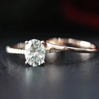 Женское Обручальное кольцо и обручальное кольцо из розового золота с бриллиантовой огранкой, 14 к, 6 х8 мм, 1,5 карата