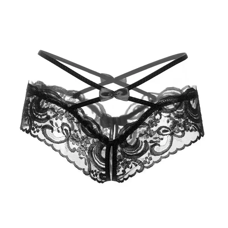 Сексуальные женские стринги Exotics черные кружевные цветочные Прозрачное нижнее