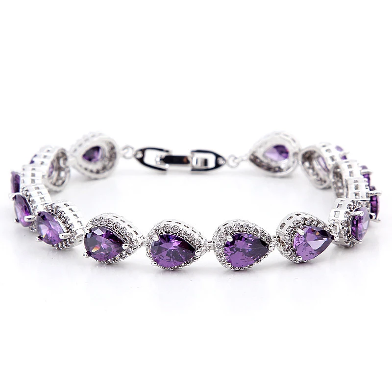 Женский браслет из серебра 925 пробы с кристаллами|silver crystal bracelet|crystal braceletbracelet fashion |