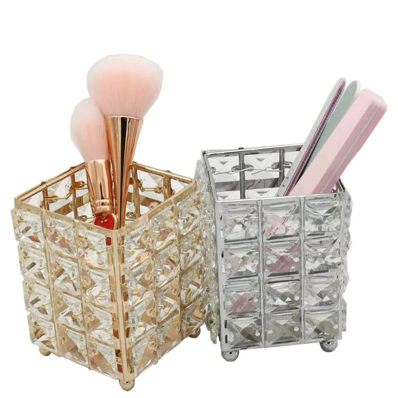 Металлический кристалл кисти для макияжа держатель ручки туалетный столик