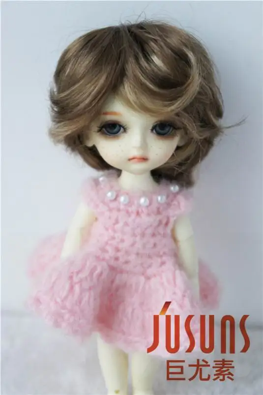 JD075 1/8 Модные Синтетические мохер BJD парики для кукол Размер 5-6 дюймов модные короткие кукольные волосы высокое качество Аксессуары для кукол