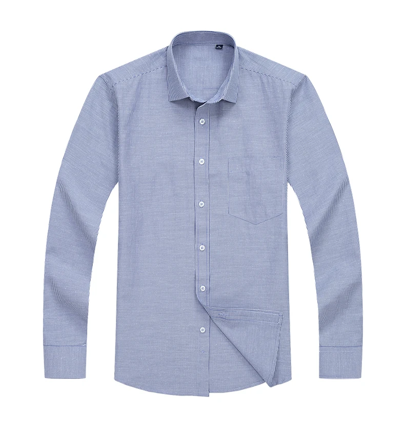 Большие размеры, мужские рубашки 10xl 11xl 12xl, хлопок, полиэстер, полосатые деловые рубашки для мужчин, длинный рукав, квадратный воротник, camisa social