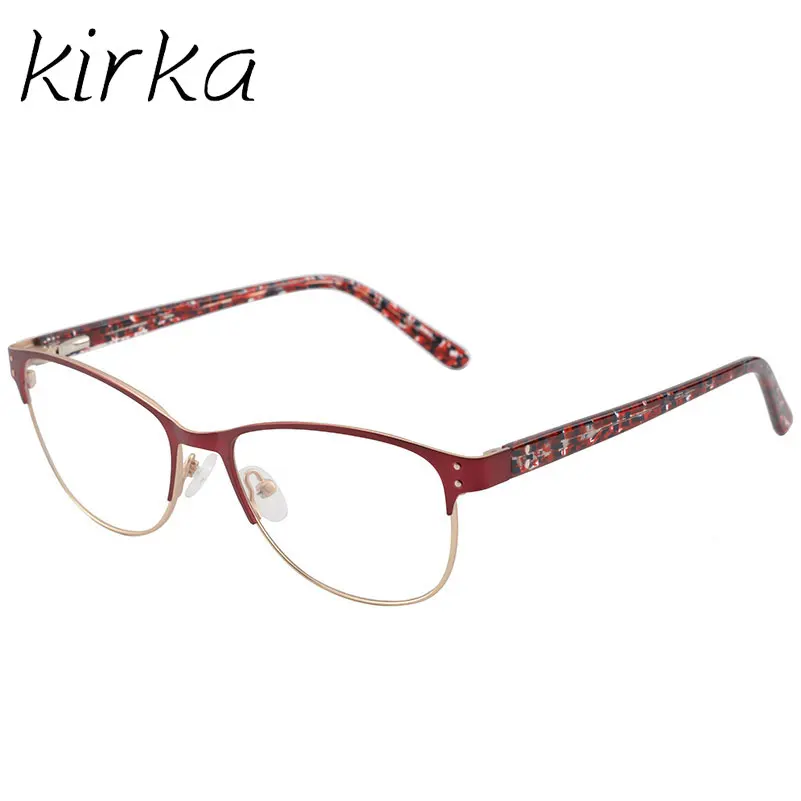 Kirka Half Rim Metal Prescription Optical Frame for Women Spectacles Lady's Myopia Glasses | Аксессуары для одежды