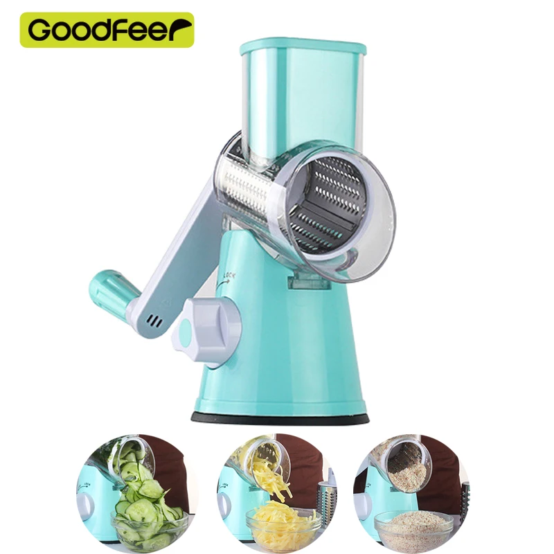 Goodfeer Многофункциональный ручной срез Нержавеющая сталь спираль резак Chopper