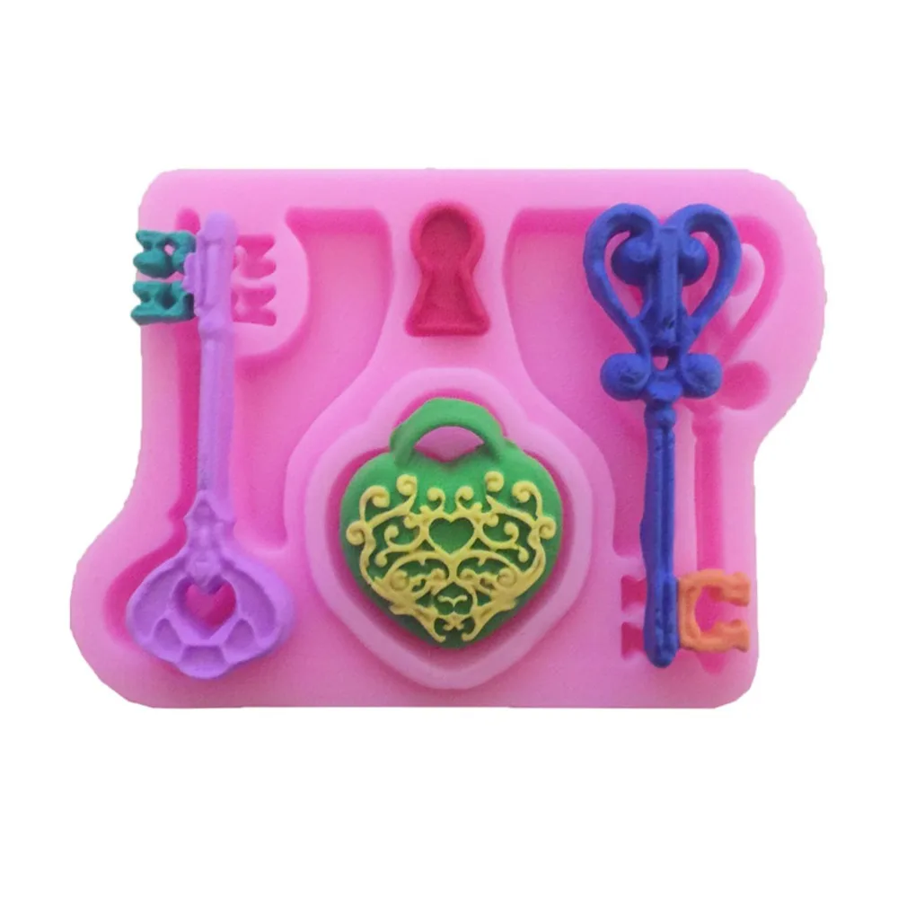 1 шт. Полезная кулинарная Sugarcraft Love key fondant силиконовая форма Пищевая печенья