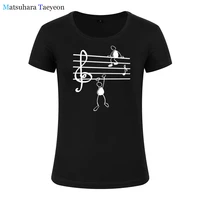 fashion women clothing music notes funny print tee t shirt women top short sleeve female tops clothing t shirt brand for