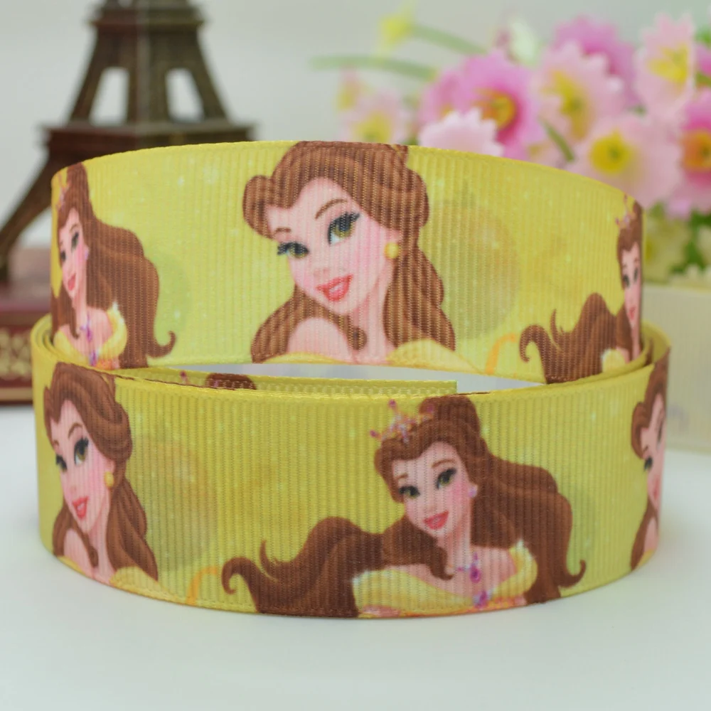 DUWES 7/8" 22mm Beauty Princess Printed grosgrain ribbon hair bow DIY handmade wholesale Customization OEM 50YD | Детская одежда и