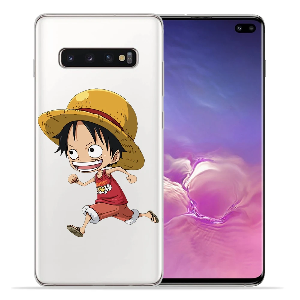 Одна деталь для крышки samsung Galaxy S9 S10 S8 плюс S7 S6 край чехол японского аниме коллаж Луффи Coque основа чехол для телефона