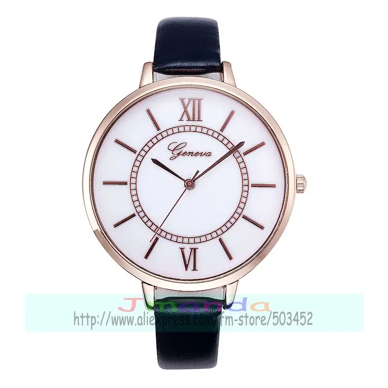 100 шт./лот 8233 миниатюрные часы с кожаным ремешком кварцевые корпусом из розового