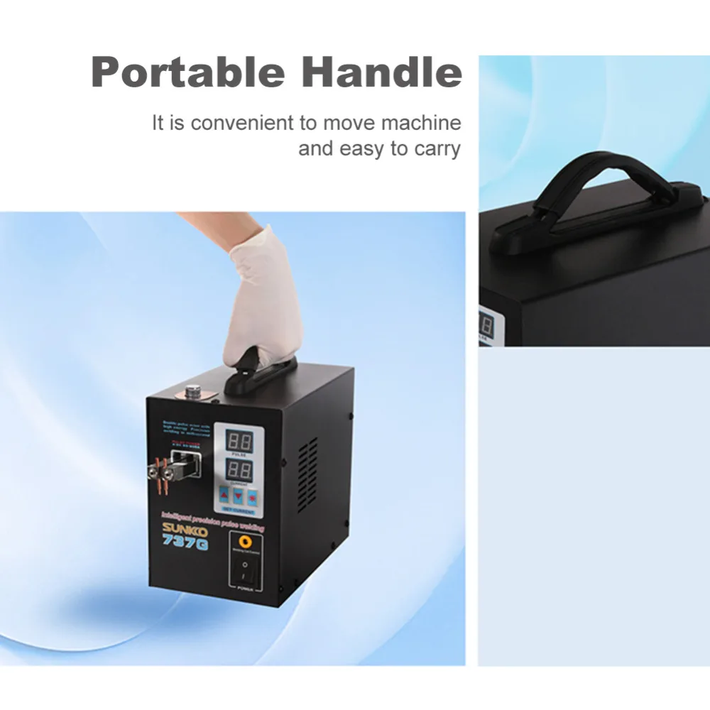

737G Battery Spot welder LED light Spot Welding Machine 18650 battery pack welding precision pulse spot welders Puntlasmachine