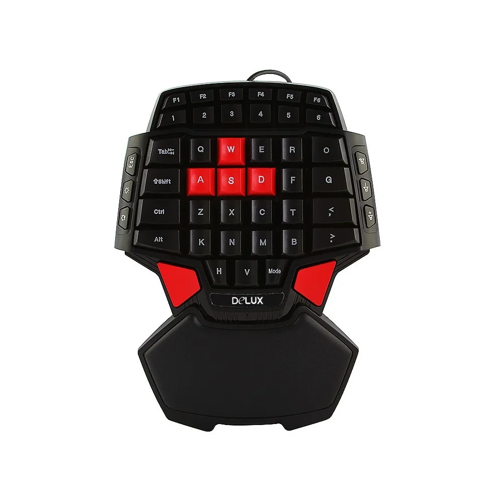 Keyboard Only Delux игровая проводная мышь, комбинации клавиш, мини 47 клавиш, Игровая клавиатура 12000 dpi, 7 кнопок, RGB светильник, эргономичные Мыши Mause для PC Gamer - Цвет: Keyboard Only