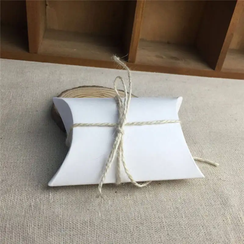 50PCS Creative Kraft Paper Pillow favor Box Wedding Party Favour Gift Candy Boxes Home Birthday Supply | Дом и сад