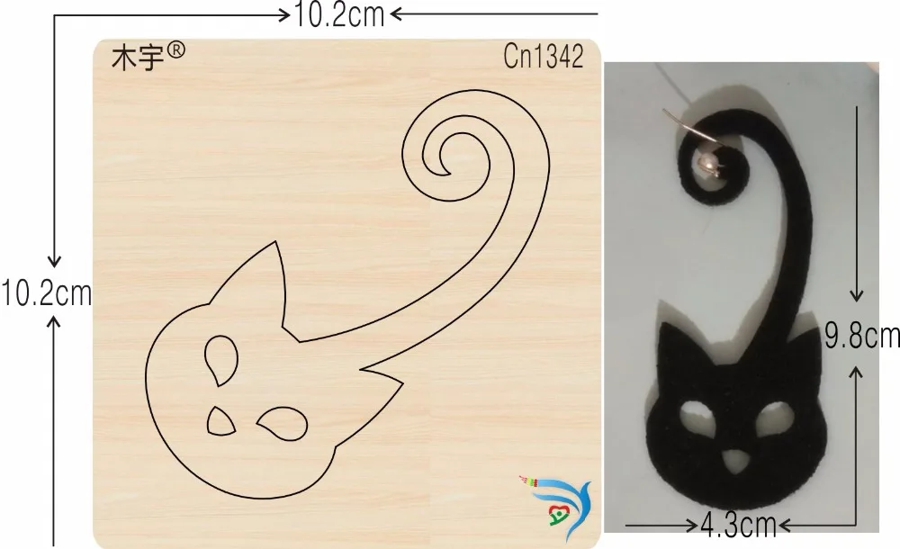 Cat eardrop cn1342 muyu высечки штампы новая деревянная форма для скрапбукинга Thickness