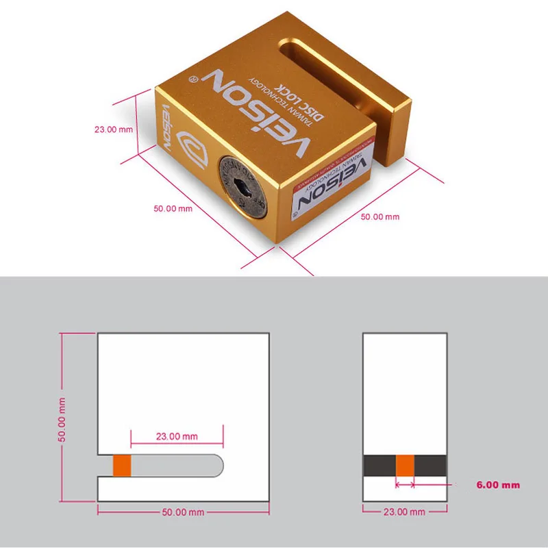 Дисковый замок для мотоцикла VEISON безопасный Противоугонный велосипедный