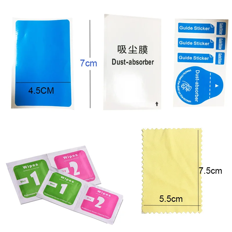 

20 pcs Camera Lens LCD Screens Cleaning Kit Dry Wet For Temperd Glass Guide Sticker Dust absorber