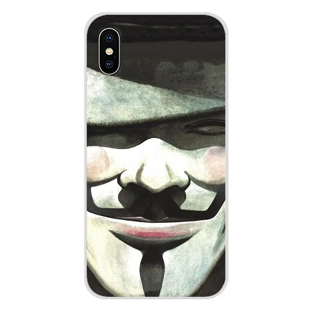 Прозрачный чехол из ТПУ V для Vendetta Anonymous Mask Oneplus 3T 5T 6T Nokia 2 3 5 6 8 9 230 3310 1 7 Plus 2017