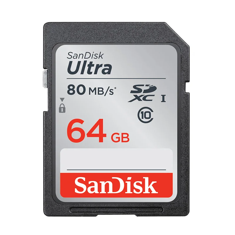 64GB Двойной Флеш-накопитель SanDisk Ultra карты памяти SDHC/SDXC SD карты Class10 U1 16 Гб оперативной памяти, 32 Гб встроенной памяти, 64 ГБ 128 карты C10 UHS-I 80 МБ/с. для cartao de memoria Камера - Емкость: 64GB