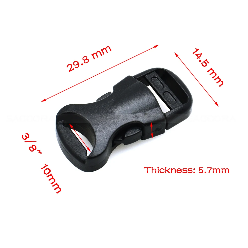 Контурные боковые мини пряжки 3/8 &quot(10 мм) для Паракорда браслета/ошейника кошек