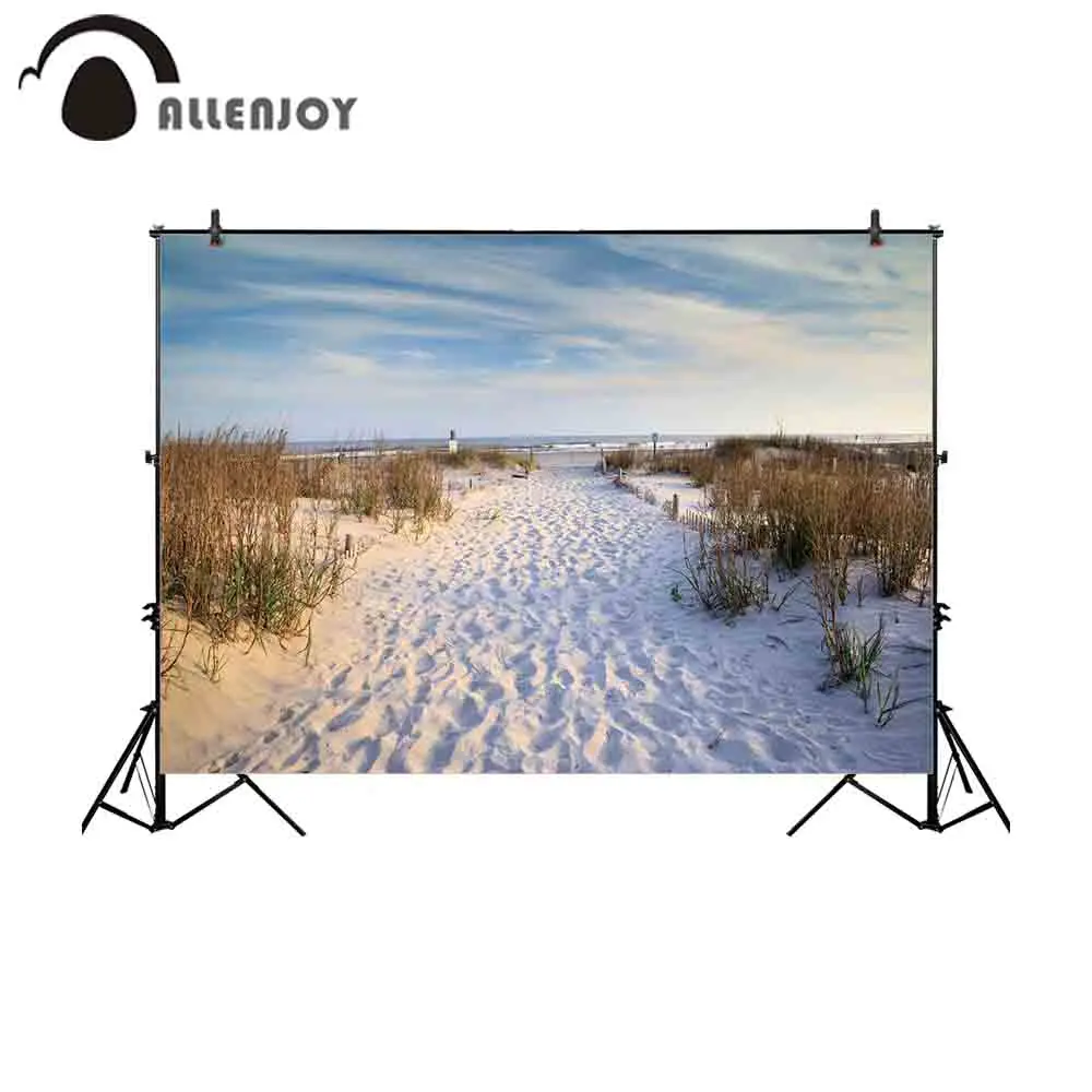 Allenjoy фоны для фотостудии песчаная дорога следы океан пляж лето праздник фон