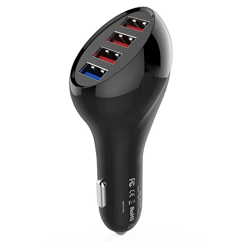 Smart 4 Порты автомобиля Зарядное устройство QC3.0 Быстрый Зарядные устройства USB
