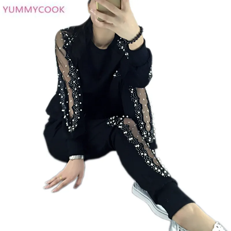 YUMMYCOOK Весенние новые женские костюмы 2018 Осенняя спортивная одежда большого