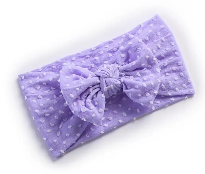 

2019 New 30pcs/lot 20 Colors Polka Dot Baby Nylon Headbands, Wide Turban Head Wrap Kids Girls Hair Accessory