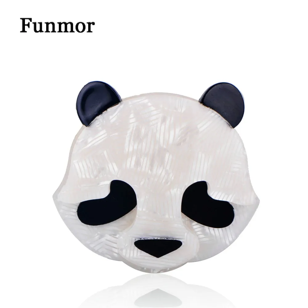 FUNMOR Kawaii Китайские Акриловые значки с животными ручной работы в виде панды брошь
