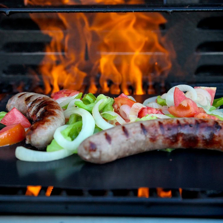 Абрикос Многоразовые барбекю Гриль коврик лист нагревательная плита