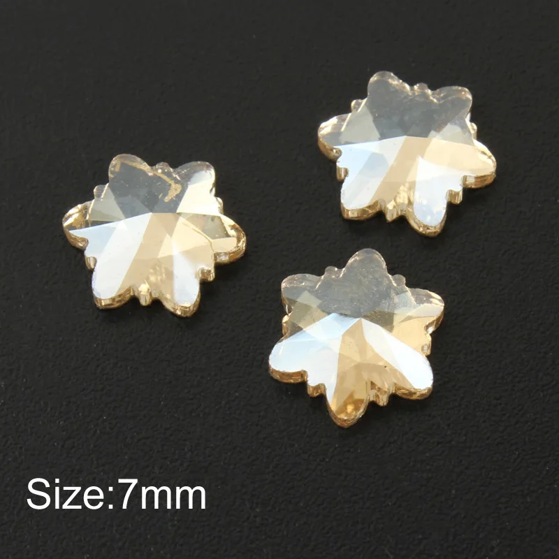 Lce Flower 7mm Новая волна, стразы в форме шампанского, 30 стилей, цветные камни с плоской задней поверхностью, 30 шт/100 шт, для 3D украшения ногтей - Цвет: Lce Flower 7mm